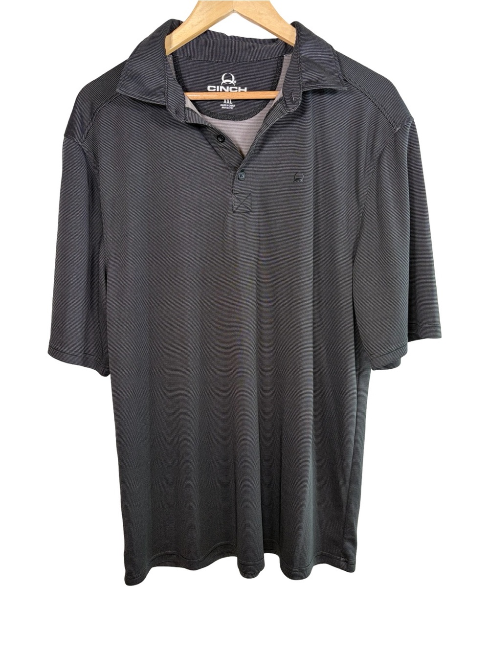 Cinch Men’s Black striped Polo Shirt - Classic Short Sleeve